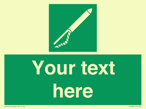 Custom sign safe condition Line throwing appliance